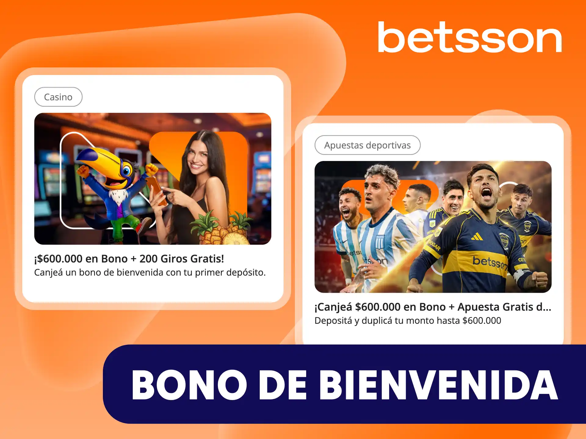 Betsson te ofrece generosos bonos de bienvenida para apuestas de fútbol.